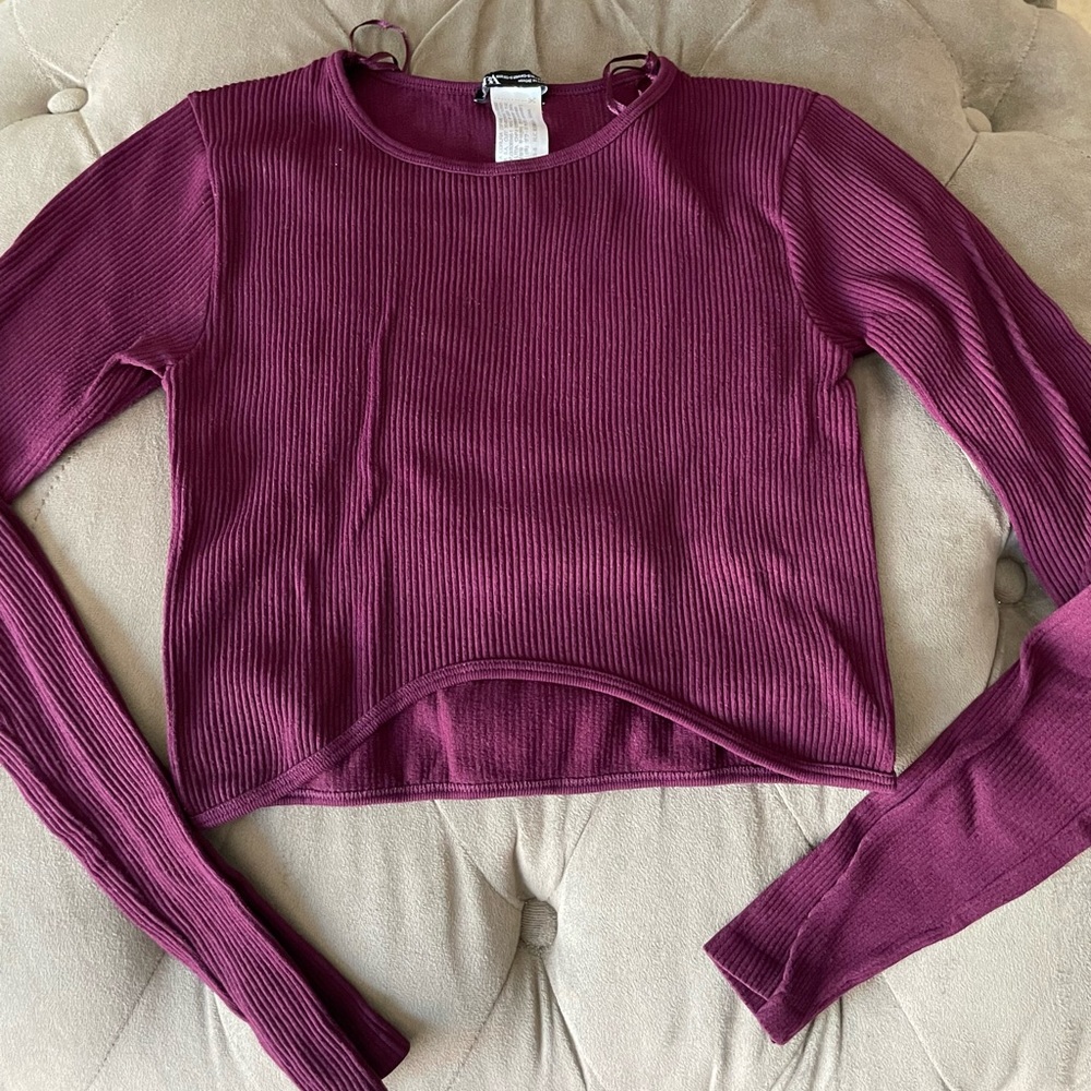 Zara long sleeve crop top